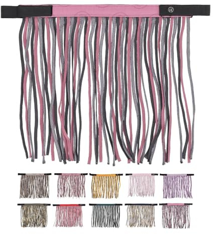 netproshop Fliegenschutz Shetty Fliegenfransen m. Klettverschluss z. Befestigung am Halfter, Groesse:Shetty, Farbe:Cherry Pink