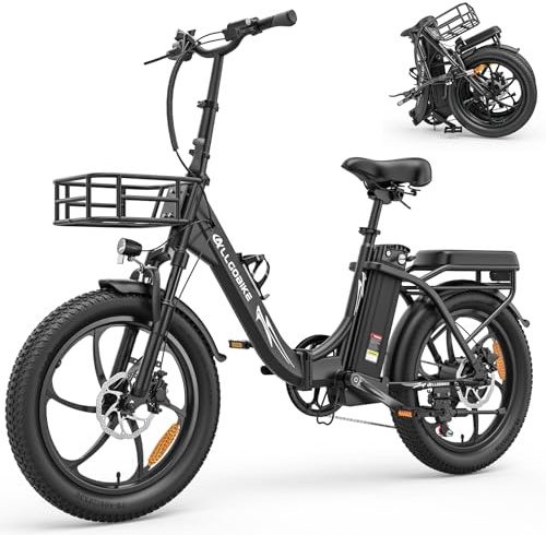 E Bike Klapprad 20 Zoll Herren Damen, faltbares Elektrofahrrad City mit 48V 20Ah Akku bis 100 km, 250W Pedelec bis 25 km/h, 7-Gang, hydraulische Scheibenbremsen, für Pendeln & Alltag (Schwarz)
