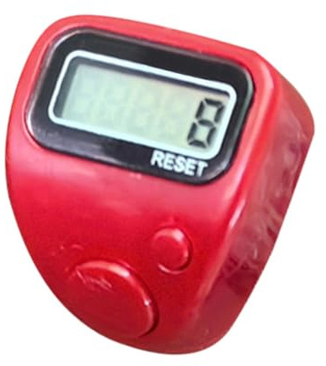 Fingerräknare – fem-digital display tyst, LCD elektronisk fingerräkningsenhet enhandsdisk, för golf, sport, träning, räkning, stickning, virkad fiske camping