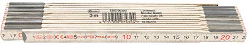 Connex Gliedermaßstab Holz - 3 Meter Länge - Metrische Skala - Elastisch & Stabil - Markante Doppelskalierung - Für Haus, Hobby & Werkstatt/Zollstock/Meterstab/Messwerkzeug / COX700300