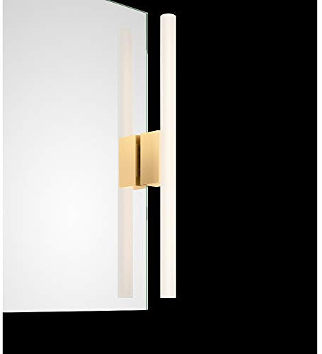 Lampe de miroir Omega 1 - 1 x S14d - 30-60 cm - 1 socle - IP20 - Or mat 24 carats