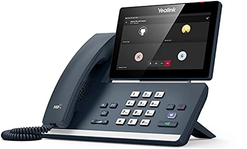 Yealink MP58 IP Power over Ethernet, Smart Corded Business Desk Phone with Optimal HD Audio and 7 inch (1024 x 600 Pixel) Capacitive LCD Adjustable Touch Screen (Microsoft Teams Edition) - Black