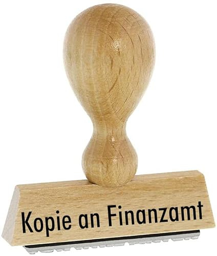Lagerstempel – Kopie an Finanzamt von Kaufhaus2010 Buchenholzstempel – Lagertextstempel zur Kennzeichnung von Rechnungen und anderen Dokumenten 4 cm lang