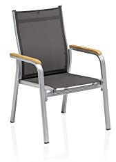 Kettler Granada Gartensessel, stapelbar, zerlegt, Silber/Anthrazit