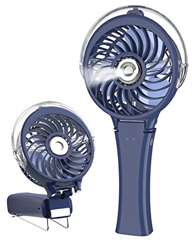 HandFan Handventilator Akku Tragbarer USB Ventilator Elektrischer 34ML Wassertank Mini Lüfter Batteriebetrieben Faltbar Wasserkühlung Desk Fan für Büro Zuhause Reisen Camping Party