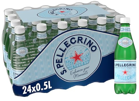S.Pellegrino Agua con Gas 24x50cl | Agua con gas en pack formato mediano ideal para consumo diario, bebida refrescante ligera perfecta para acompañar comidas