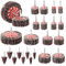 24PCS 80 Grit Sanding Flap Wheels Abrasive Wheel Set,1/4 Inch Drill Sanding Attachment Polishing Disc Sanding Drill Bit Heads for Rotary Tool Polishing Grinding Deburring