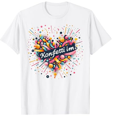 Konfetti im Herzen T-Shirt Damen T-Shirt
