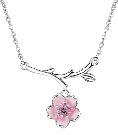Collier Pendentif Fleur de Cerisier pour Femme - Mode Tempérament Clavicule