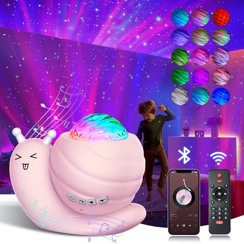 Galaxy Projector, FerrDeery Star Projector 15 Colors 53 Lighting Effect with Bluetooth Speaker Remote Timer, Musical Rhythm Aurora Northern Lights Projector, Night Light Projector for Kids