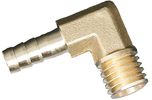 Schlauchverbinder, 1-teiliger Messing-Schlauchanschluss mit Winkelstück, metrisches Außengewinde, Messing-Rohrverschraubungsadapter/M16 * 2-10 mm
