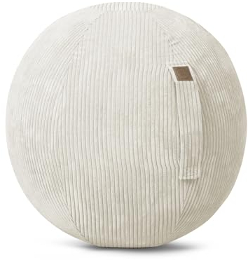 SITTING POINT only by MAGMA Shara Sitzball mit Bezug, Gymnastikball 65cm ideal als ergonomischer Hocker für Büro & Zuhause, Pezziball für Schwangerschaft, Sitzball Büro ergonomisch, Cordbezug waschbar