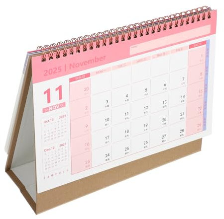 NUOBESTY Flipped Tischkalender Großer Akademischer Schreibtischkalender Mit Spiralbindung Eleganter Freistehender Monatskalender Für Büro Und Zuhause Praktische Notizen Und Termine