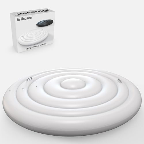 Sibosen Aufblasbare Whirlpool-Abdeckung mit Griff, Einheitsgröße, tragbare Whirlpool-Abdeckung, Upgrade, isoliert, thermisch, energiesparend, Whirlpool-Deckelschutz, winddicht, regendicht, schneefest