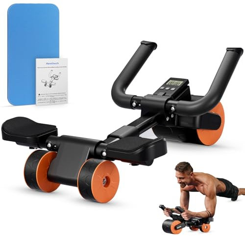 Bnlei Bauchroller Bauchtrainer Fitnessgeräte für Zuhause, Automatisches Rebound Bauchtrainer Roller, Elbow Support Ab Wheel Bauchmuskeltrainer Abdominal Exercise Roller Sixpack Bauch Trainingsgerät