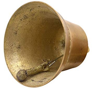 Glocke, Wanddekoration, Windspiel aus Metall, Windspiel aus Metall, antike Glocke, Vintage-Handwerk, Klingelglocke, Kupferglockenanhänger, DIY-Windspielglocke, goldener Halskettenanhänger, Halskettena