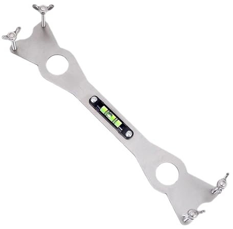 Livellatore per tubi ad acqua calda e fredda, in acciaio inox, chiave per bagno, livellatore fisso multiuso, aiuto per il montaggio per scaldabagno, doccia (1 pezzo)