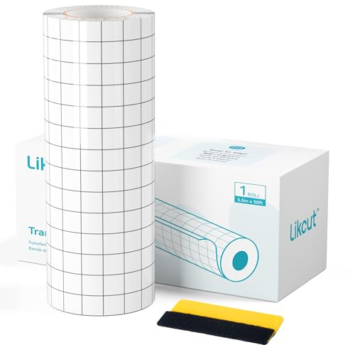 LIKCUT Transferfolie Plotter für Plotterfolie, 13,97 x 1524cm | Übertragungsfolie Rolle für Partydekoration, Becher, Fenster