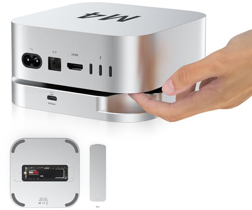 NEWQ 40Gbps M.2 NVMe SSD Gehäuse Kompatibel mit Mac mini M4/M4 Pro, Externes Speicher-Upgrade Unterstützt 1TB/2TB/4TB/8TB SSDs Kompatibel mit Thunderbolt 4/3, USB4/3.2/3.0 Für 2230/2242/2260/2280 SSDs