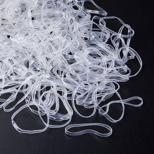 liuchanghe Haargummis, 1000 Stück Haargummis Klein, Elastische Haargummis, Mini Transparent Haargummi, Passend für Kinder Haar Zöpfen Hochzeitsfrisur, Kleine Dreadlocks