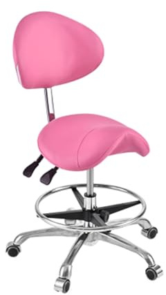JIFGWBSP Tabouret De Selle,Tabouret De Selle Pivotant Et Élévateur,Chaise De Bureau Debout Mobile,for Salon De Coiffure/Bureau/Salon De Beauté,Facile À Nettoyer(Color1)