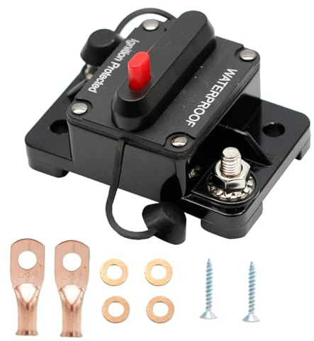 Leistungsschalter mit Reset -Taste, Auto -Stereo -Audio -Inline -Sicherungsblockhalter - Kfz -Überlastschutzschalter für Schalter, Auto |