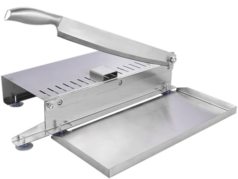 OUNONA Cortadora Manual De Carne y Pollo De Acero Inoxidable, Ajustable, Multiusos Para Cortar Costillas y Pescado, Picadora De Verduras Para Uso Doméstico y Profesional