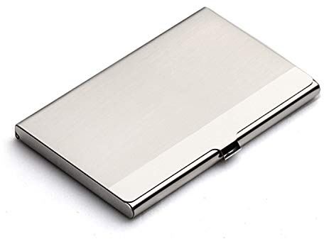 XINGLIDA Visitenkartenetui Metall Business Organizer Edelstahl Etui Taschen Namensbrieftasche Für Männer Und Frauen Kartenständer