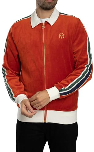 Sergio Tacchini Hombre Chaqueta Deportiva De Terciopelo Monte, Rooibos Tea/Gardenia