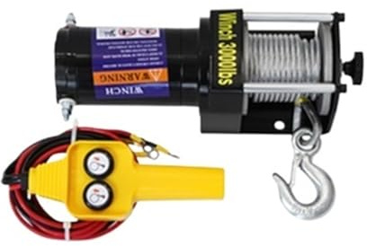Cabrestante Elevador Cabrestante eléctrico portátil de 12V y 24V, cabrestante de Cable de acero, cabrestante eléctrico de 3000lb, cabrestante para remolque ATV Cabrestante Eléctrico(12V 3000lbs)