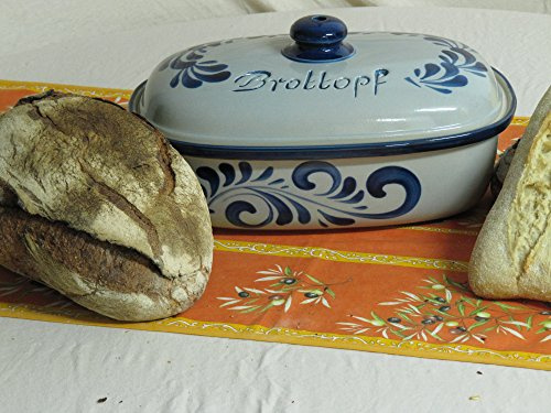 Nik.Schmitt & Sohn Brottopf oval 40 cm Blau-Grau