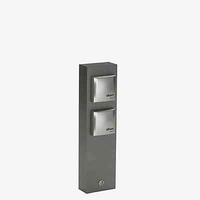 Albert Leuchten 624400 Steckdosensäule, anthrazit/silber, Stecker für Deutschland - 624400