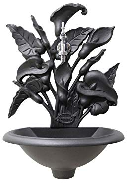 FONDERIA BONGIOVANNI | Fontaine Murale | Fontaine d'exterieur | Model Calla | avec Robinet | en Laiton Chromèe | pour Jardin | Maison