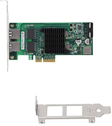 Adaptador De Tarjeta De Red Ethernet Adaptador De Red PCI-Express X4 Tarjeta De Red PCI-E X4 Rj45 Adaptador De Red De Puerto Eléctrico De Puerto Dual Gigabit De 10/100/1000 Mbps