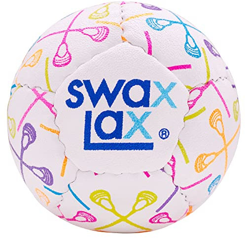SWAX LAX Lacrosse träningsboll – inomhus utomhus övning mindre studs och studs (1 neon laxpinnar)