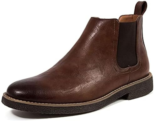 Deer Stags Men's Rockland Dress Comfort Chelsea Boot/Brown/Dark Brown/ 9 / Medium