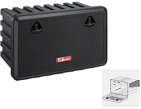 FTsolid Unterbaubox Staubox 800x500x460 – Box + horizontale Halterung | Anhängerkiste – Staukasten – LKW – Gurtkiste – Unterflurbox – Werkzeugkiste