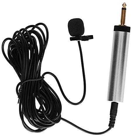 Alvinlite Micrófono de Solapa Lavalier Profesional, micrófono de Condensador omnidireccional para Guitarra, Saxo, Trompeta, violín, Piano micrófono