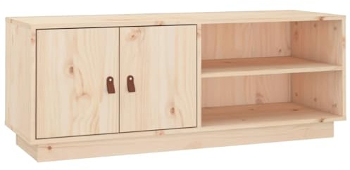 vidaXL TV Schrank Lowboard TV Möbel Tisch Board Sideboard Fernsehtisch Fernsehschrank HiFi-Schrank Wohnzimmer 105x34x40cm Massivholz Kiefer