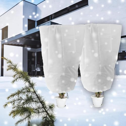 GIONAR 2 Pezzi Cappuccio Protezione Piante, Protezione Invernale per Piante, Copri Piante Inverno Piante dal Freddo per Arbusti e Alberi Protegge 160x100cm