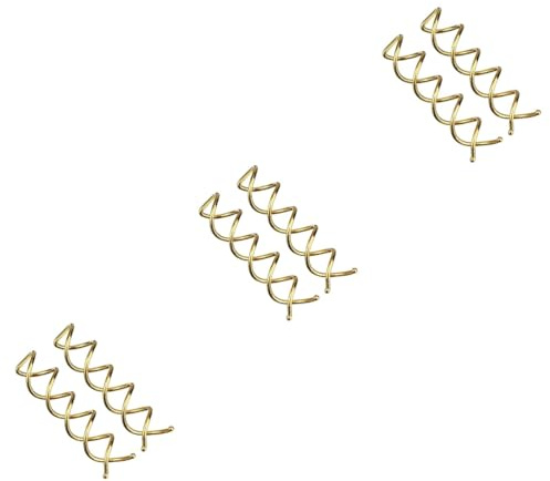 FRCOLOR 3er-set Spiral-haarschraube Haarspange Mini-clip Vergoldet Lichtecht Einfach Anzuwenden Für Mittleres/langes Haar 20 Stück * 3