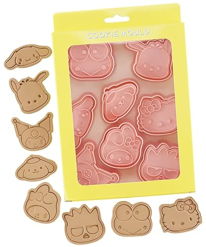 Cute KITTY Cat Cookie Cutter Set, 8 Cartoon Pieces With Embossed Pattern, 3D Fun Cookie Cutter Set, DIY Baking Cake Fondant Pastry Baking Supplies