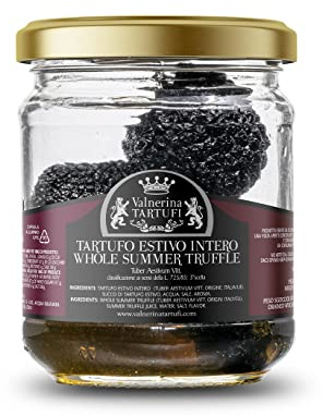 Valnerina Tartufi Truffe Noire Été Entière Pot 100 Gr | Naturelle, Artisanale Et Italienne Conservée Dans Votre Propre Jus