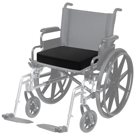 Wheelchair Cushion Memory Foam for Office Chairs, Scooters, Kitchen or Car Seats Orthopedic Lumbar Support, Sciatica & Tailbone Pain Relief - Reduce Back Ache, Improve Posture (18 x 16 x 4)