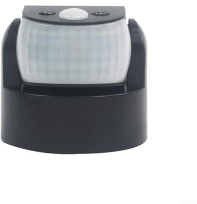 PIR Sensor Outdoor IP65, Infrared Motion Sensor AC220-240V Detector Automatic Light Switch 12m Range (Black)