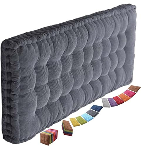 uyeoco 8-10cm Dickes Bankauflage Bankkissen, Sitzkissen Bank Sitzauflage Innen Outdoor, Gute Qualität Waschbare Gartenbank Auflage, Rechteck Sitzkissen Groß Für Stuhl Boden Bürostuhl(@9,40x80cm)