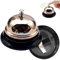 Timbre Mesa, Campana de Servicio, Timbre de Recepción, Campanas de Recepción, Campanillas de Metal, Campana de Escritorio, para Hoteles, Restaurantes, Áreas de Recepción, Bares (Oro Rosa)