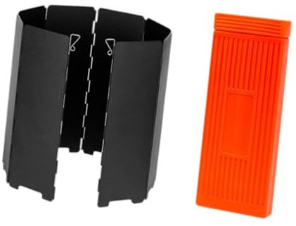 Milageto Paravento per fornello da Campeggio, paravento per fornello Pieghevole, paravento Portatile per fornello da Esterno, per Barbecue, Campeggio, Cucina, Nero