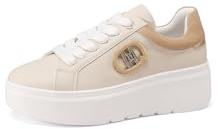 QUEEN HELENA Zapatillas deportivas de plataforma casuales ligeras para mujer X32-6, beige, 38 EU