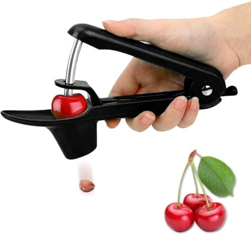 Cherry Pitter, Cherry Stoner Remover, Olive Pitter, Cherry Pitter Tool, Cherry Pip Remover, Cherry Pitter Fruit Tool (Black)